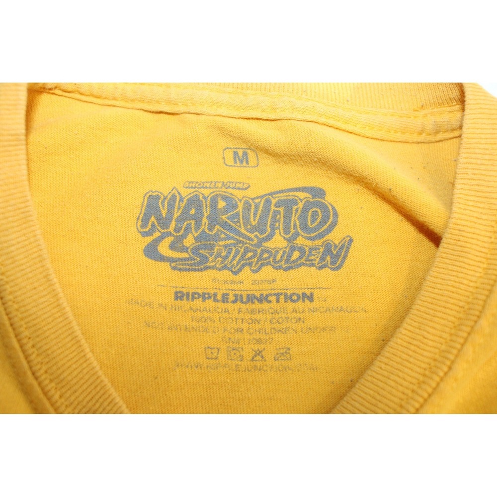 Naruto Shippuden Men's Md Yellow Graphic T-Shirt – Flaws - Small Holes - Picture 10 of 11